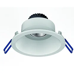 recessed luminaire TOM ROUND (EMPTY CASE FOR LED MODULE Ø5CM) round, swivelling, without socket IP20, white matt dimmable