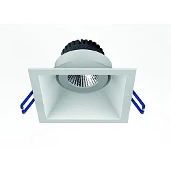 recessed luminaire TOM SQUARE(EMPTY CASE FOR LED MODULE Ø5CM) square, swivelling, without socket IP20, black matt dimmable