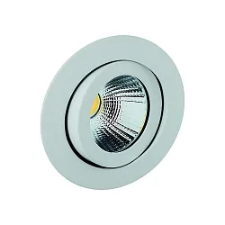 Downlight TALU Plug&Play rund, svingbar IP20, hvid mat dæmpbar