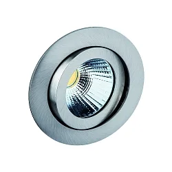 Downlight TALU Plug&Play rund, svingbar IP20, jern børstet dæmpbar