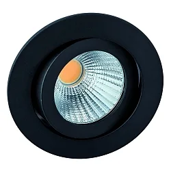 Indbygningslampe TALU Dim-To-Warm IP20, sort blank dæmpbar 7W 504lm 3000 | 2300K CRI 90-100