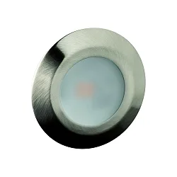 recessed luminaire LARA AC LED round IP44, brushed iron, satined  6W 519lm 3000K 95° 95° CRI 80-89