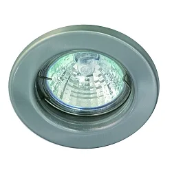 Indbygningslampe MR16 stiv IP20, rustfrit stål, blank