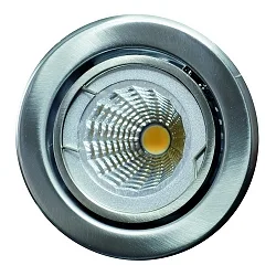 Indbygningslampe MR16 svingbar IP20, rustfrit stål, blank