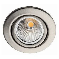 Indbygningslampe V4A / 1.4401 X5CRNIMO 31 rund, svingbar GU10 IP20, rustfrit stål, blank