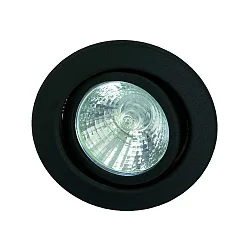Downlight MR16 rund, svingbar IP20, sort mat
