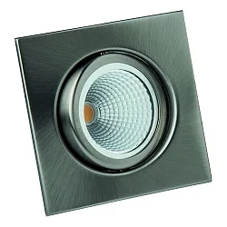 Indbygningslampe 4401 X5CRNIMO 316 firkantet, svingbar IP20, rustfrit stål, blank