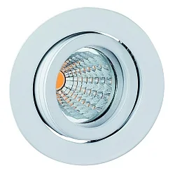 Indbygningslampe TULKA rund, svingbar IP20, blank, hvid