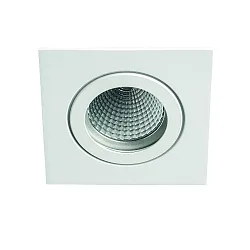 Downlight TULKA firkantet, svingbar IP55, pulverlakeret, hvid mat