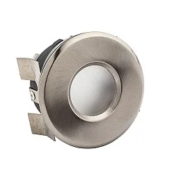 Recessed spot, fixed, IP44, iron brushed
