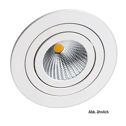 LED Recessed spot, 7W, 38°, 3000K, 350mA, CRI90, IP40, without converter, with disc, iron brushed