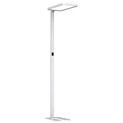 Standerlampe BRONWE direkte / indirekte, UGR < 19, med touch-dæmper IP20, hvid aluminium dæmpbar