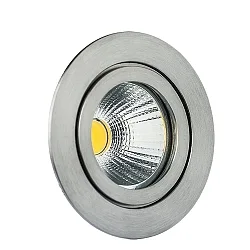 Udendørs loftlampe CIRDAN COB rund, stiv IP55, rustfrit stål dæmpbar