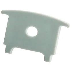 Endkappe COLLAR PROFILE HIGH høj, med kabelhul, grå