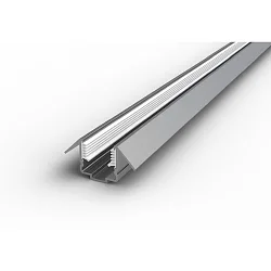 corner profile VARDAFLEX NEON/PLATIN SVQ/TVQ - 45° TILTED- 2M, aluminium