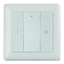 Radio vægkontakt 4 ZONE RF SINGLE COLOUR 4 kanal, med radio-udgang (RF), hvid