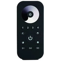 Fjernbetjening HAND / 4 ZONES / SINGLE COLOUR 1-fold, 1 kanal, med radio-udgang (RF)