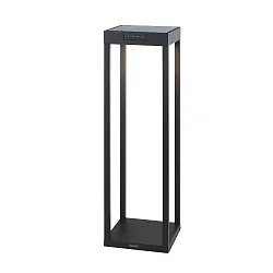 battery solar lamp RADIA MAXI with sensor IP65, graphite grey