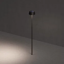 genopladelig solcellelampe SUNDRESS med sensor IP65, grafit grå