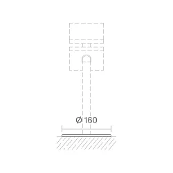 base plate for outdoor stand luminaires HELIOSTEPPER, graphite grey