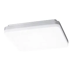 LED Loftlampe SQUARE, 26 x 26 x 4.3cm, IP20, 29W 3000K 1850lm, hvid mat / sølv