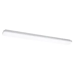 Loftlampe PLANK IP54, sølv dæmpbar