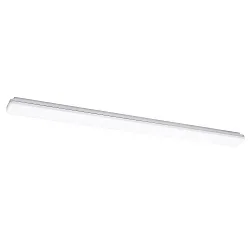 Loftlampe PLANK IP54, sølv dæmpbar