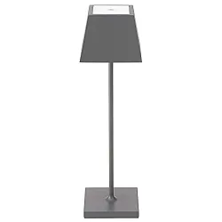 Batteri bordlampe NUINDIE firkantet, CCT Switch, dæmpbar IP54, grafit grå dæmpbar