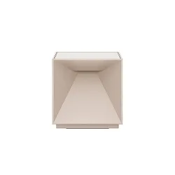 Batteri bordlampe NUTALIS 10X10CM Kubusform, CCT Switch, med touch-dæmper, med oplader IP54, dune beige dæmpbar