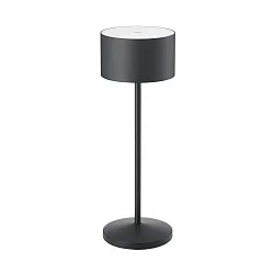 Batteri bordlampe VELUNA up / down, CCT Switch, sæt med 1, med touch-dæmper IP44, nat sort dæmpbar