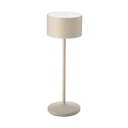 Batteri bordlampe VELUNA up / down, CCT Switch, sæt med 1, med touch-dæmper IP44, dune beige dæmpbar