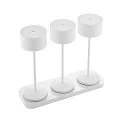 battery table lamp VELUNA up / down, CCT Switch, set of 3, with touch dimmer IP44, snow white dimmable
