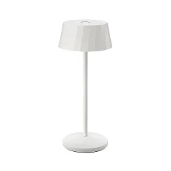 Batteri bordlampe FACETTA down, CCT Switch, sæt med 1, med touch-dæmper IP44, snehvide dæmpbar
