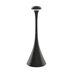 Batteri bordlampe NUDROP CCT Switch, med touch-dæmper IP54, nat sort dæmpbar