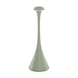 Batteri bordlampe NUDROP CCT Switch, med touch-dæmper IP54, salviegrøn dæmpbar