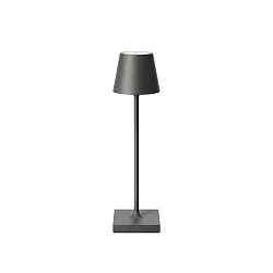Batteri bordlampe NUINDIE POCKET USB-C up / down, med USB tilslutning, CCT Switch, med touch-dæmper IP54, grafit grå dæmpbar