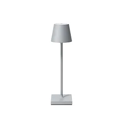 Batteri bordlampe NUINDIE POCKET USB-C up / down, med USB tilslutning, CCT Switch, med touch-dæmper IP54, grå tåge dæmpbar