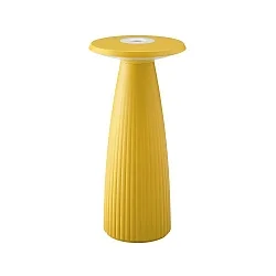 battery table lamp NUFLAIR CCT Switch, with touch dimmer, perforated IP54, sunny yellow dimmable