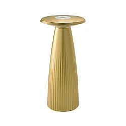 battery table lamp NUFLAIR CCT Switch, with touch dimmer, perforated IP54, gold dimmable