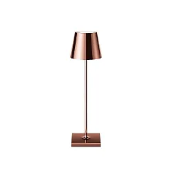 Batteri bordlampe NUINDIE USB-C up / down, med USB tilslutning, CCT Switch, med touch-dæmper IP54, kobber dæmpbar