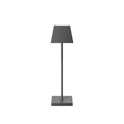 Batteri bordlampe NUINDIE USB-C firkantet, CCT Switch, dæmpbar IP54, grafit grå dæmpbar