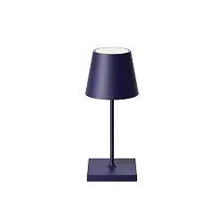 Batteri bordlampe NUINDIE MINI USB-C rund, CCT Switch, med touch-dæmper IP54, blomme blå dæmpbar