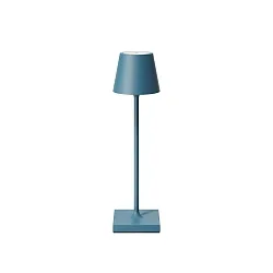 Batteri bordlampe NUINDIE POCKET USB-C up / down, med USB tilslutning, CCT Switch, med touch-dæmper IP54, delfin blå dæmpbar