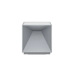 Batteri bordlampe NUTALIS 10X10CM Kubusform, CCT Switch, med touch-dæmper, med oplader IP54, grå tåge dæmpbar