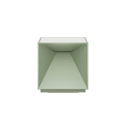 Batteri bordlampe NUTALIS 10X10CM Kubusform, CCT Switch, med touch-dæmper, med oplader IP54, salviegrøn dæmpbar