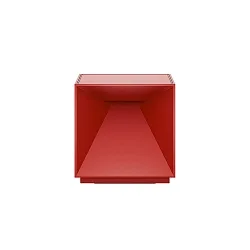 Batteri bordlampe NUTALIS 10X10CM Kubusform, CCT Switch, med touch-dæmper, med oplader IP54, brændende rød dæmpbar