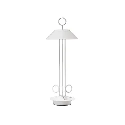 Batteri bordlampe NUDIDEROT med krog, CCT Switch, med touch-dæmper IP54, snehvide dæmpbar