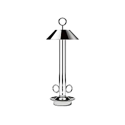 Batteri bordlampe NUDIDEROT med krog, CCT Switch, med touch-dæmper IP54, chrom dæmpbar