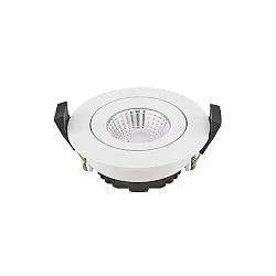 recessed luminaire DILED 68 swivelling, Dim-To-Warm IP30, white dimmable 6W 360lm 2100-2700K 36° 36° CRI 95