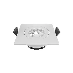 recessed luminaire DILED square IP20, white dimmable 6W 380lm 3000K 36° 36° CRI 95